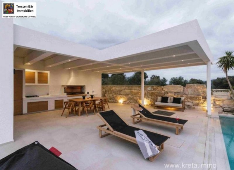 Kamilari Kreta, Kamilari Villa 160m² Wfl. Meer- und Bergblick priv. Pool Haus kaufen